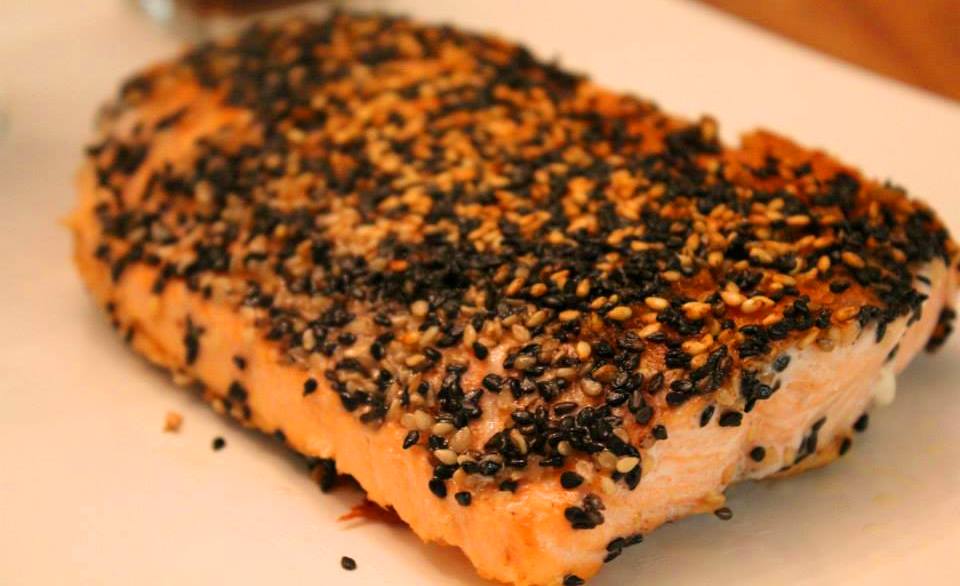 salmão com crosta de gergelim  6